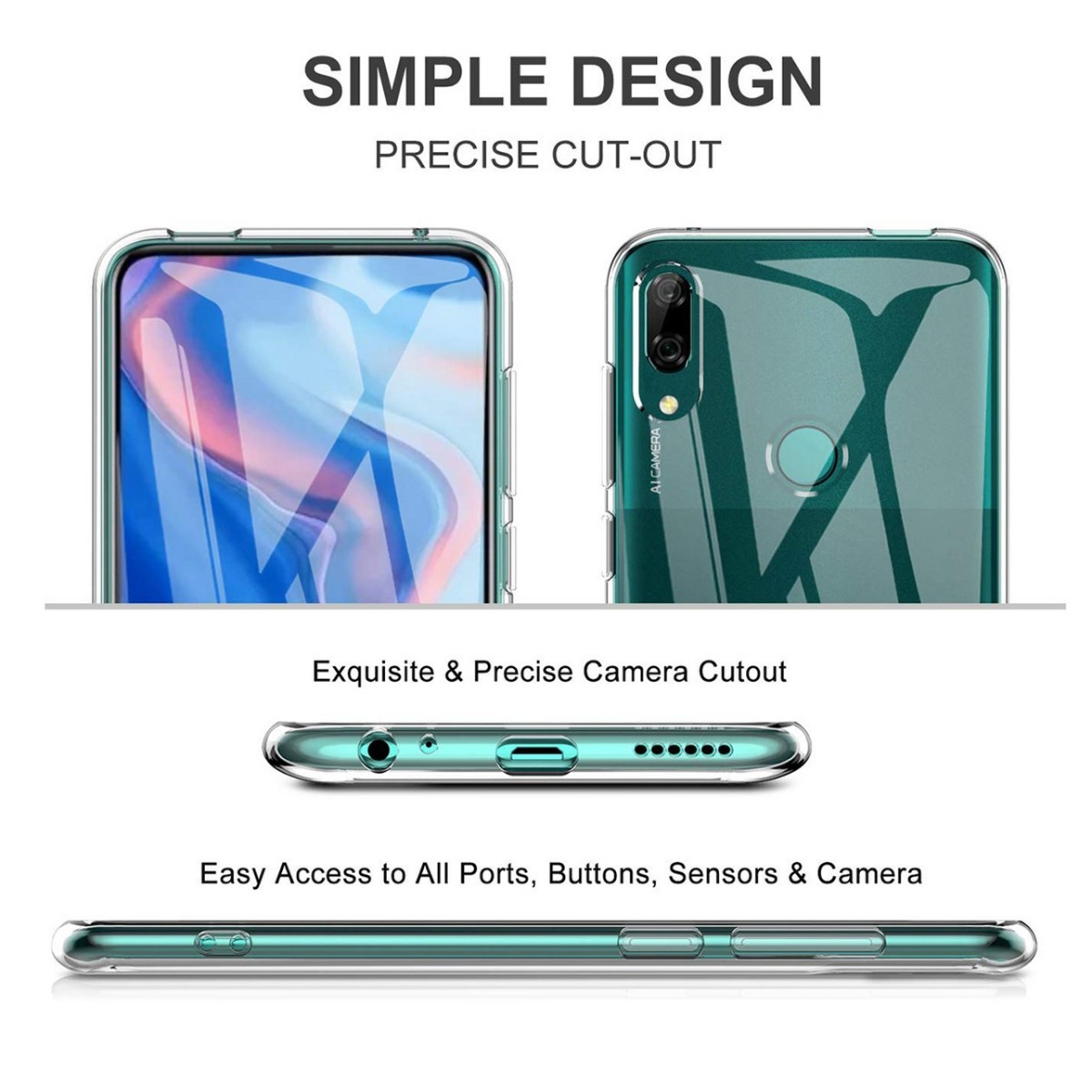 Funda Gel Tpu Fina Ultra-Thin 0,5mm Transparente para Huawei P Smart Z