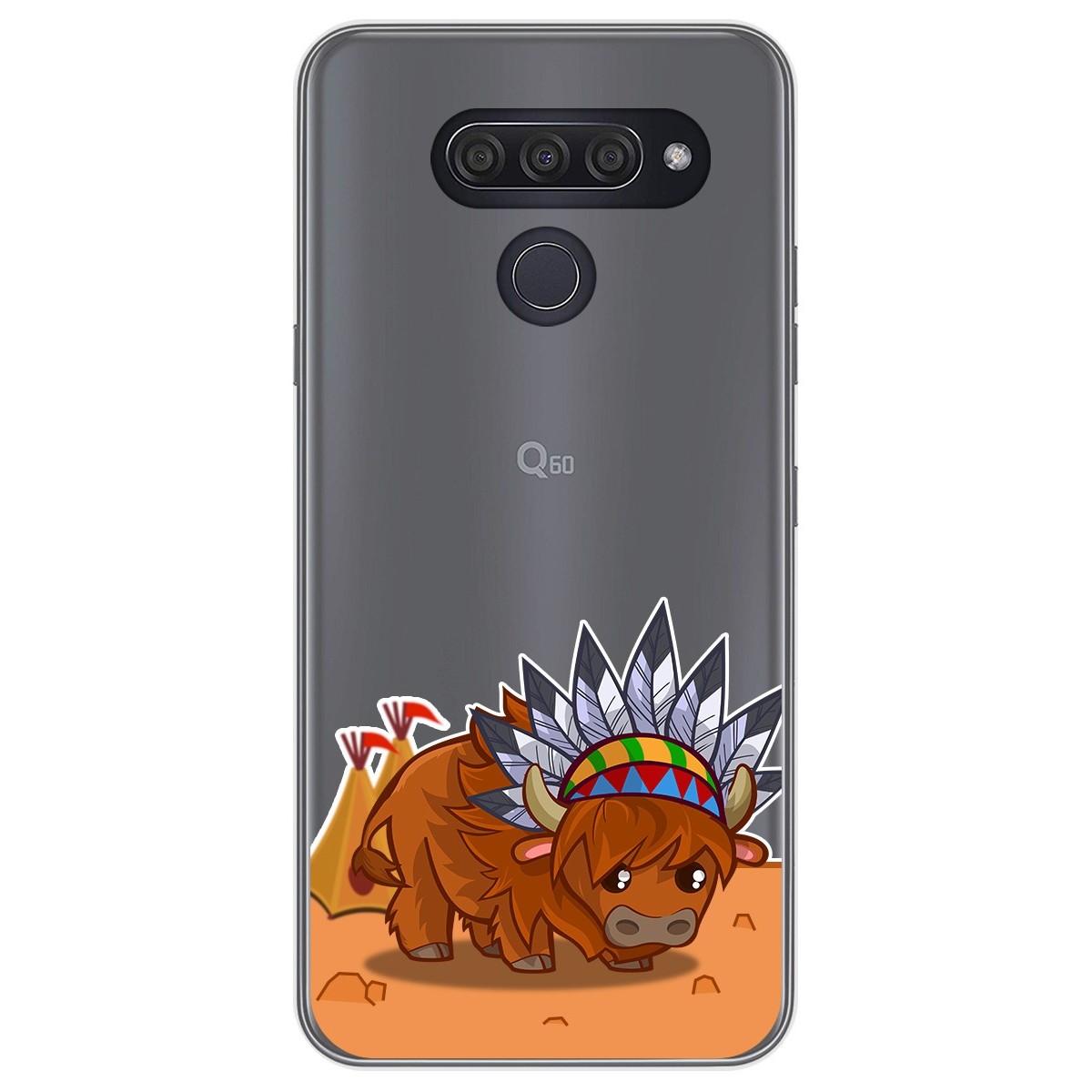 Funda Gel Transparente para Lg Q60 / K50 diseño Bufalo Dibujos