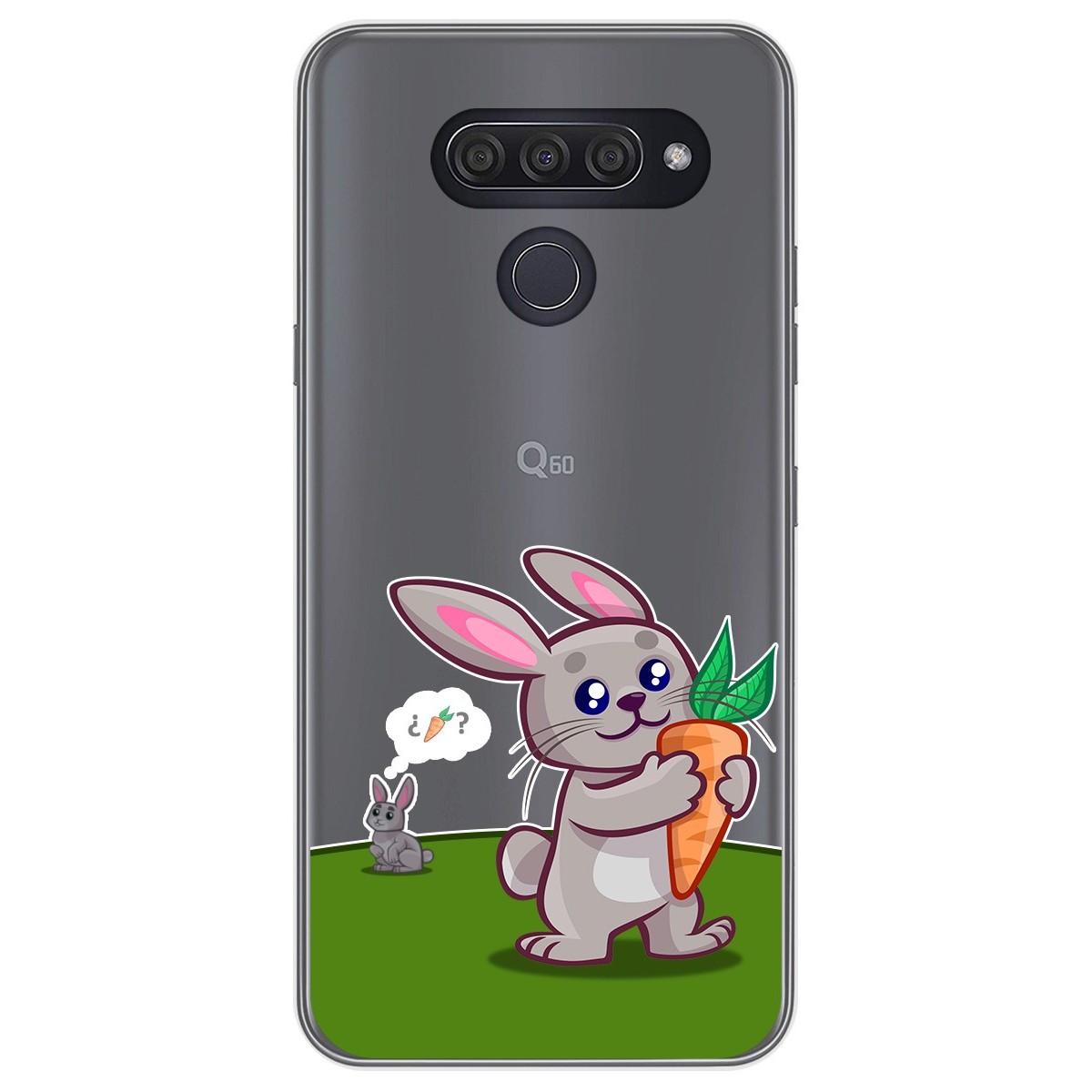Funda Gel Transparente para Lg Q60 / K50 diseño Conejo Dibujos