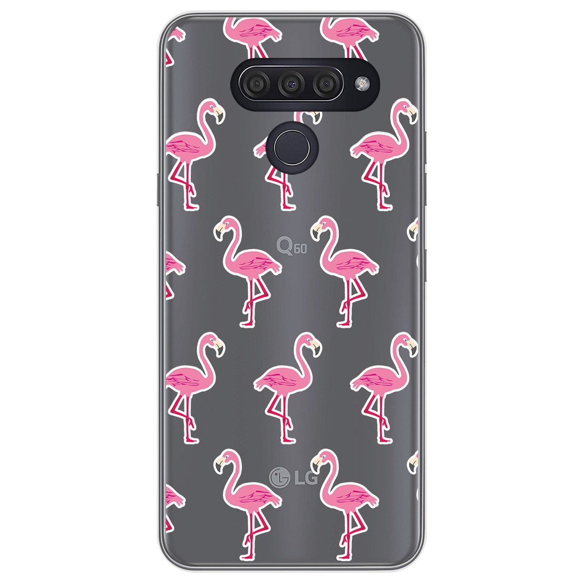 Funda Gel Transparente para Lg Q60 / K50 diseño Flamenco Dibujos