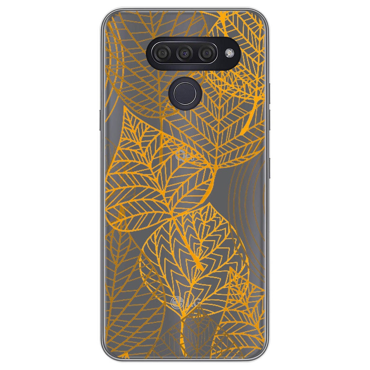 Funda Gel Transparente para Lg Q60 / K50 diseño Hojas Dibujos