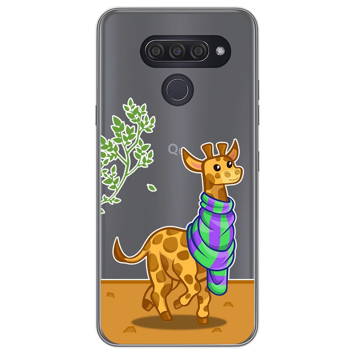 Funda Gel Transparente para Lg Q60 / K50 diseño Jirafa Dibujos
