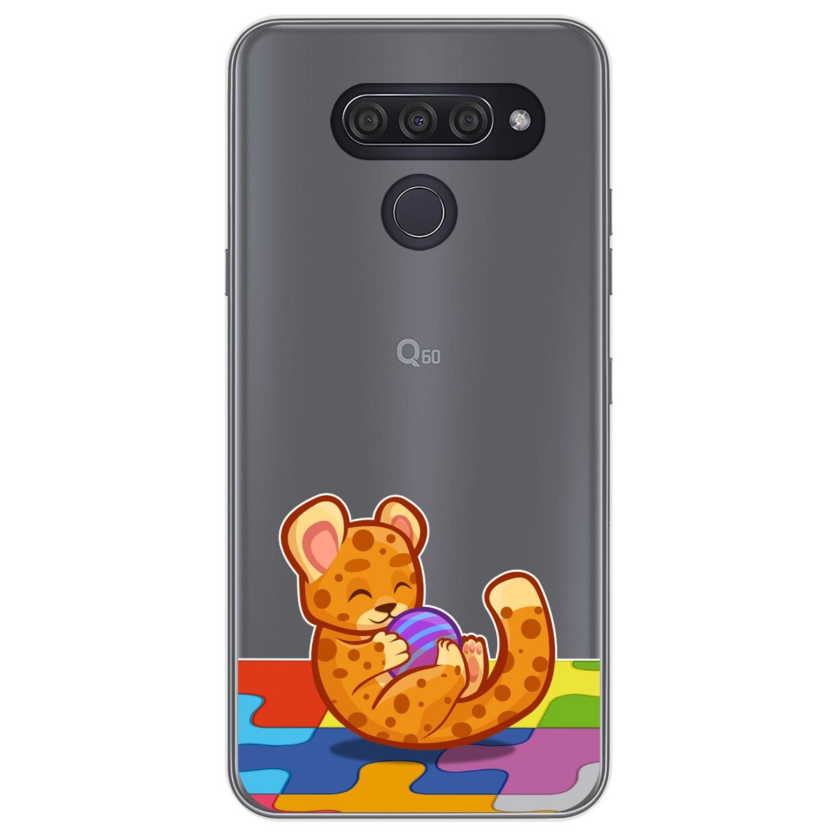 Funda Gel Transparente para Lg Q60 / K50 diseño Leopardo Dibujos