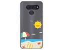 Funda Gel Transparente para Lg Q60 / K50 diseño Playa Dibujos