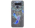 Funda Gel Transparente para Lg Q60 / K50 diseño Plumas Dibujos