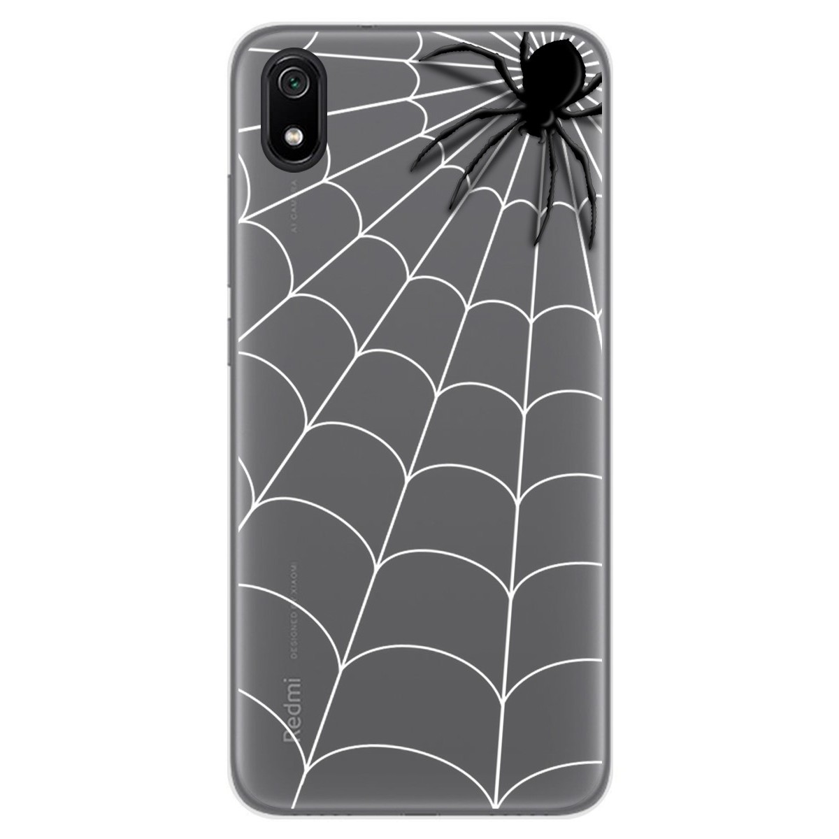 Funda Gel Transparente para Xiaomi Redmi 7A diseño Araña Dibujos