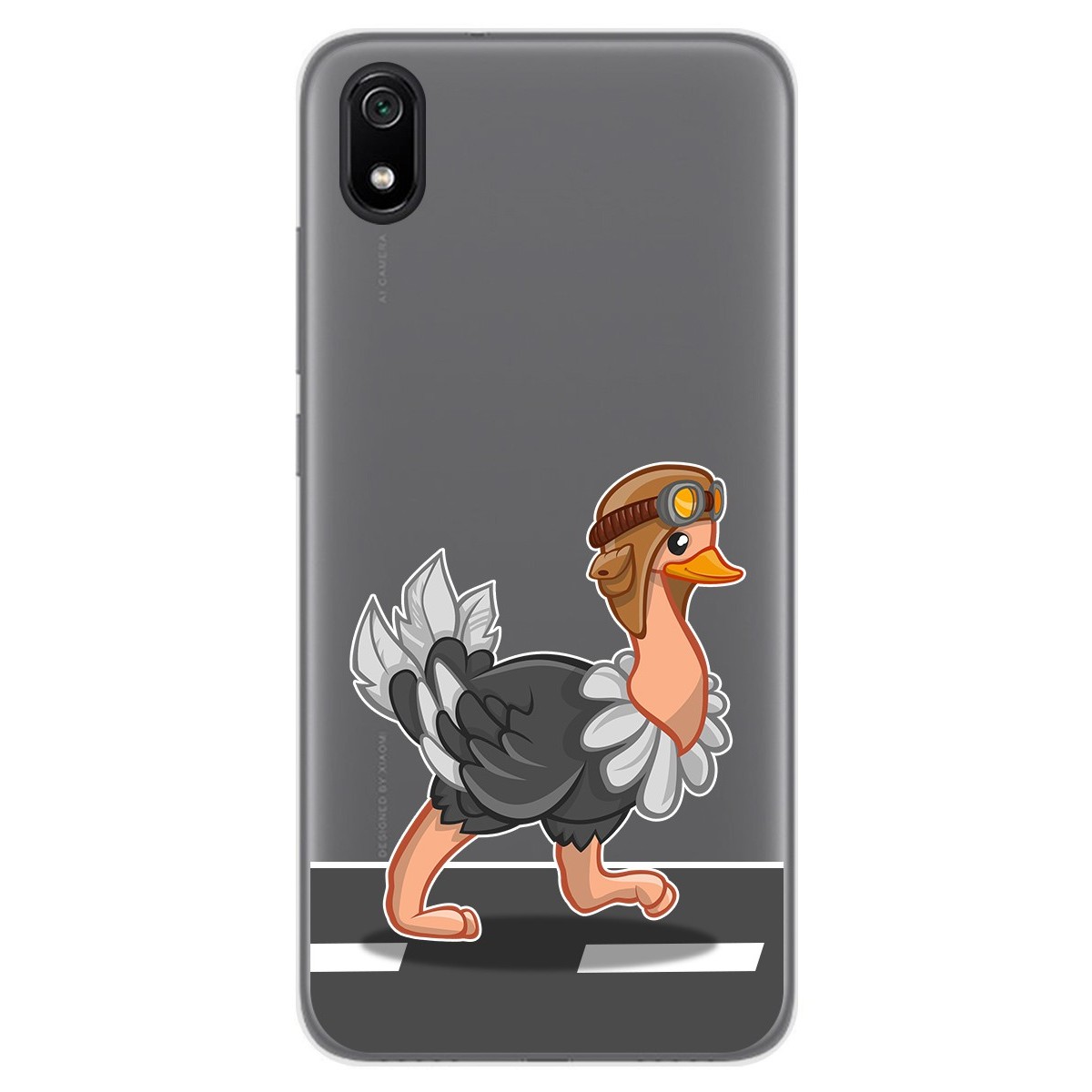 Funda Gel Transparente para Xiaomi Redmi 7A diseño Avestruz Dibujos