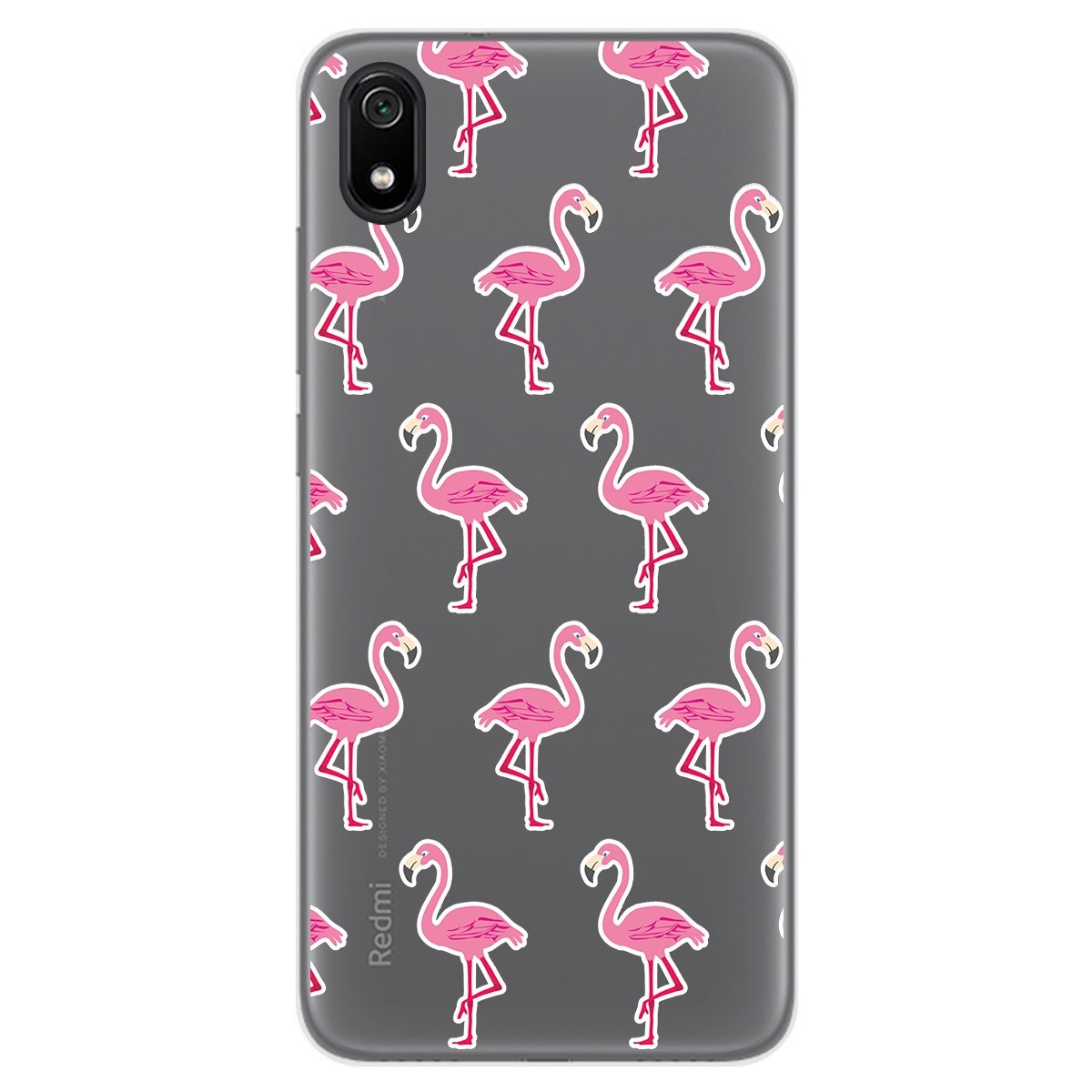 Funda Gel Transparente para Xiaomi Redmi 7A diseño Flamenco Dibujos