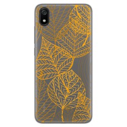 Funda Gel Transparente para Xiaomi Redmi 7A diseño Hojas Dibujos