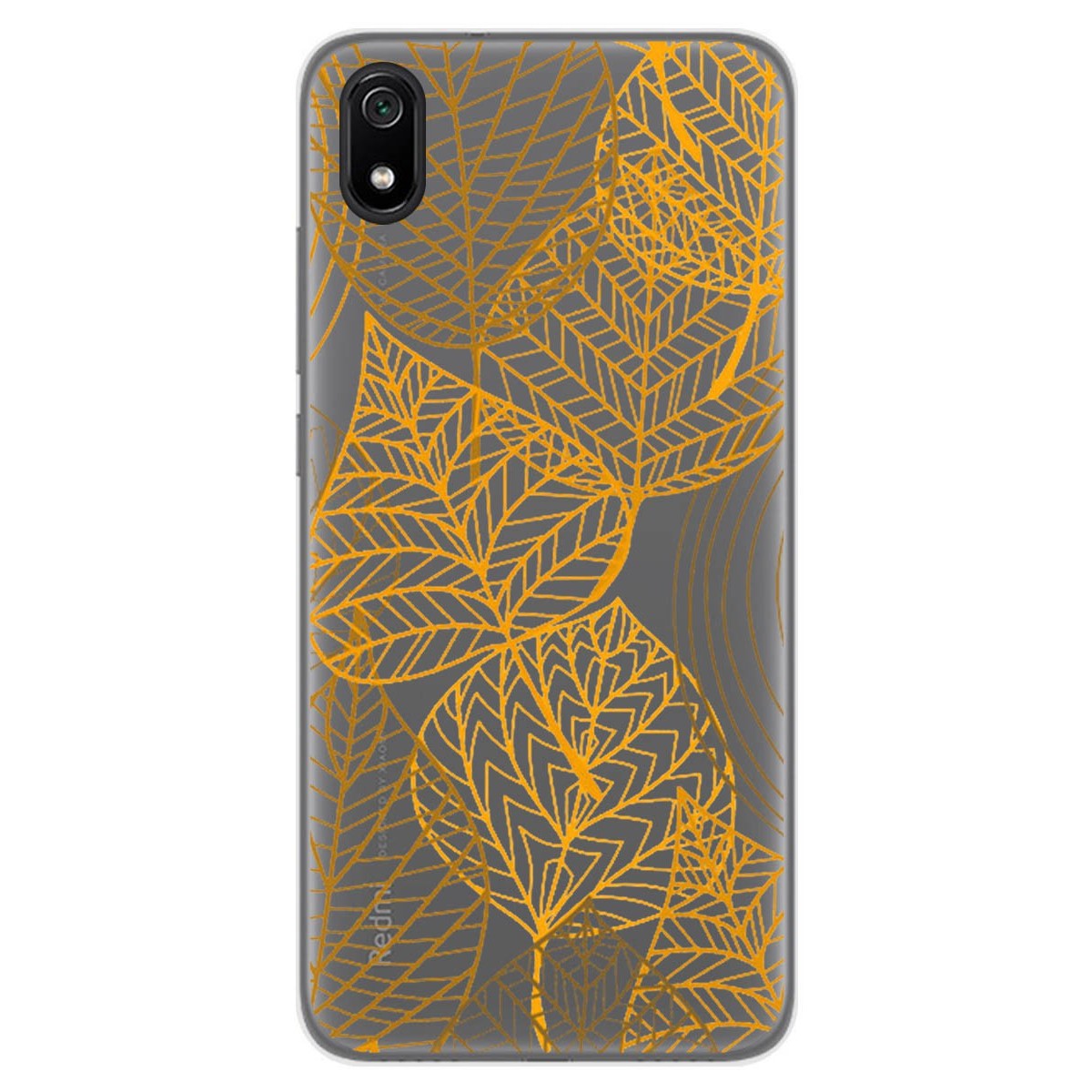 Funda Gel Transparente para Xiaomi Redmi 7A diseño Hojas Dibujos