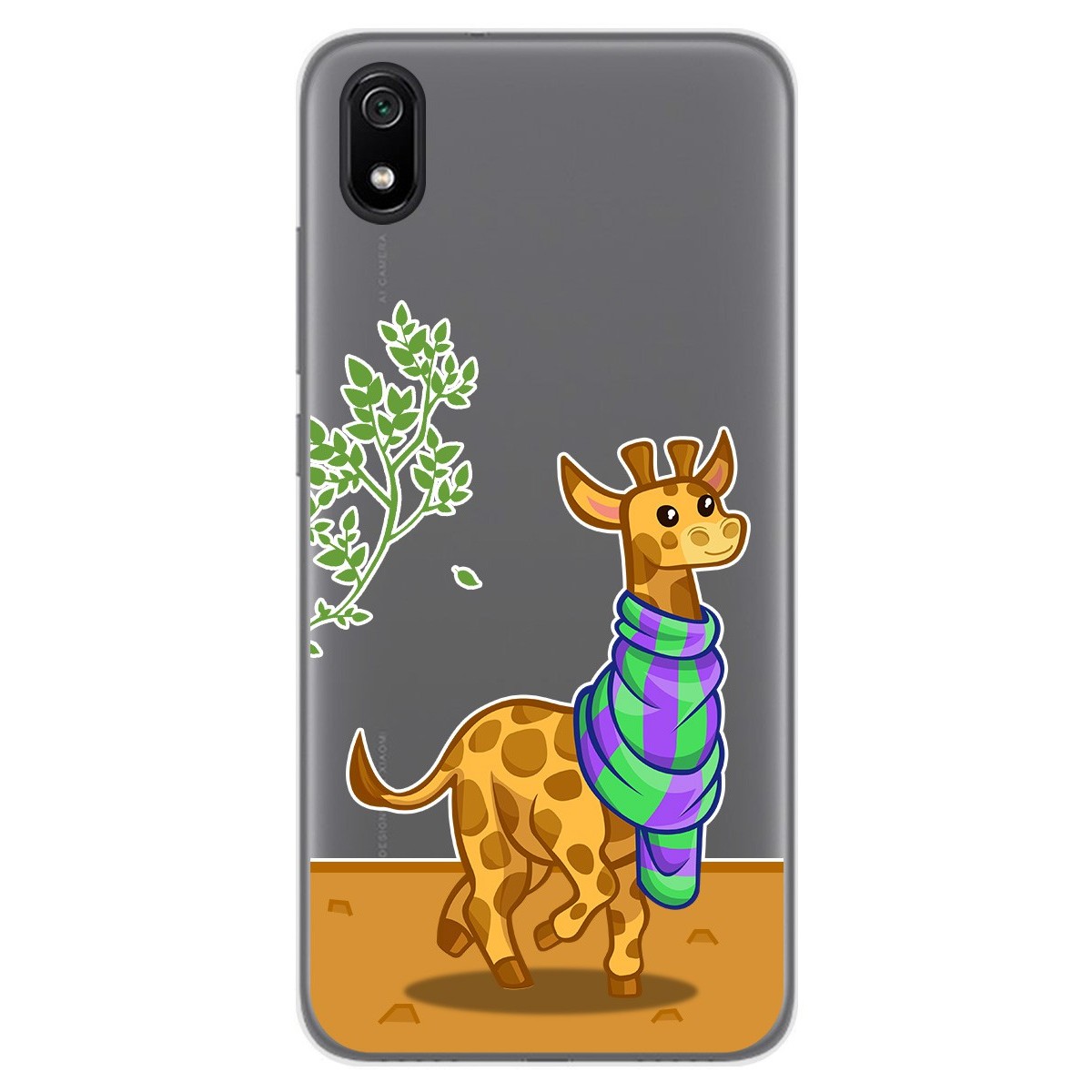 Funda Gel Transparente para Xiaomi Redmi 7A diseño Jirafa Dibujos