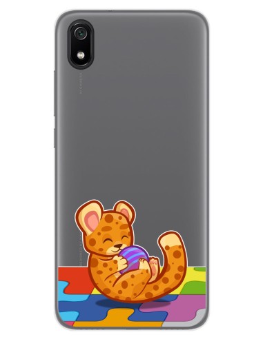 Funda Gel Transparente para Xiaomi Redmi 7A diseño Leopardo Dibujos