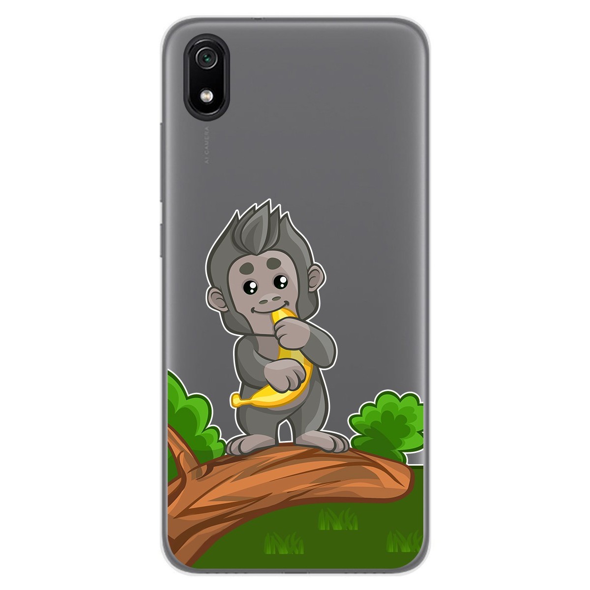 Funda Gel Transparente para Xiaomi Redmi 7A diseño Mono Dibujos