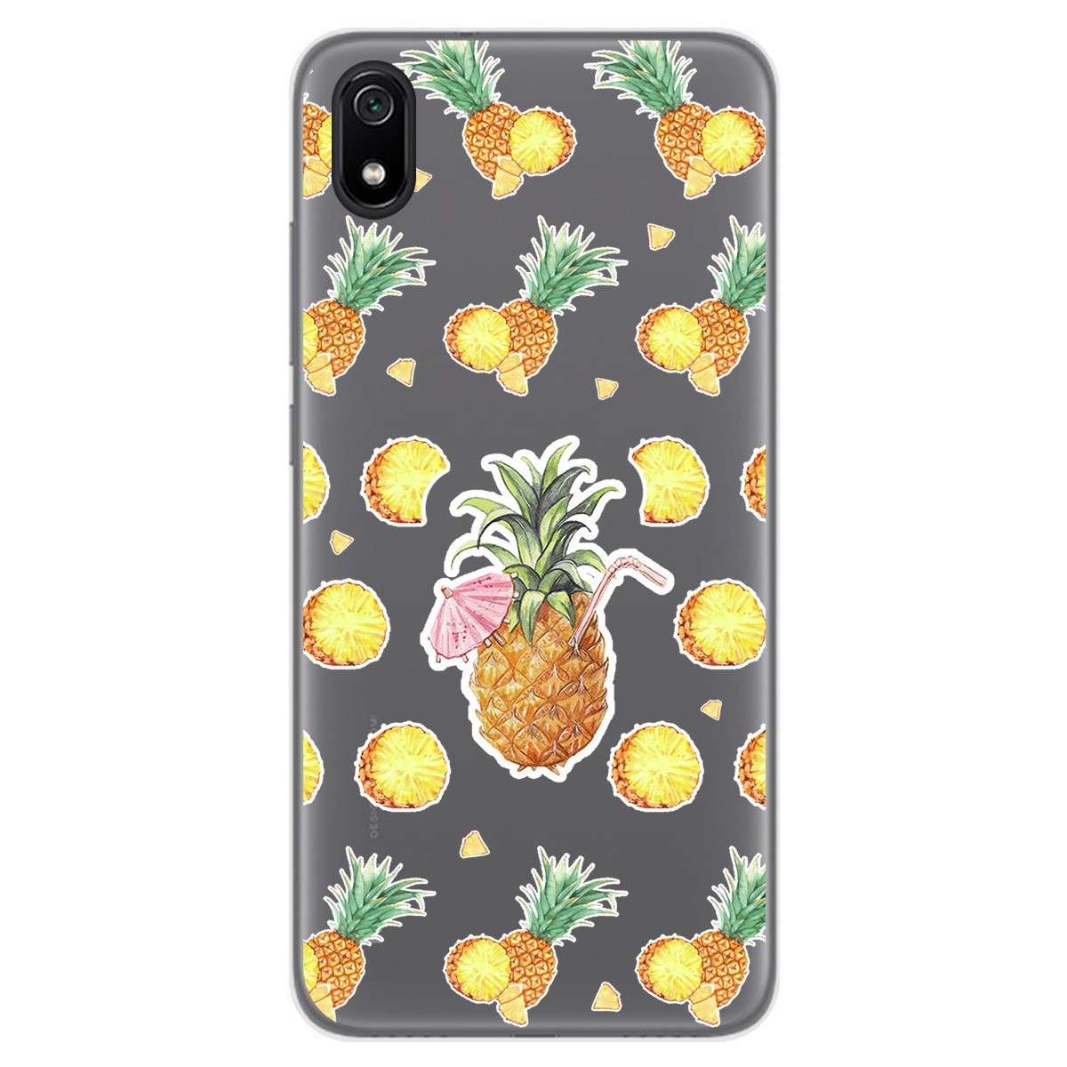 Funda Gel Transparente para Xiaomi Redmi 7A diseño Piña Dibujos