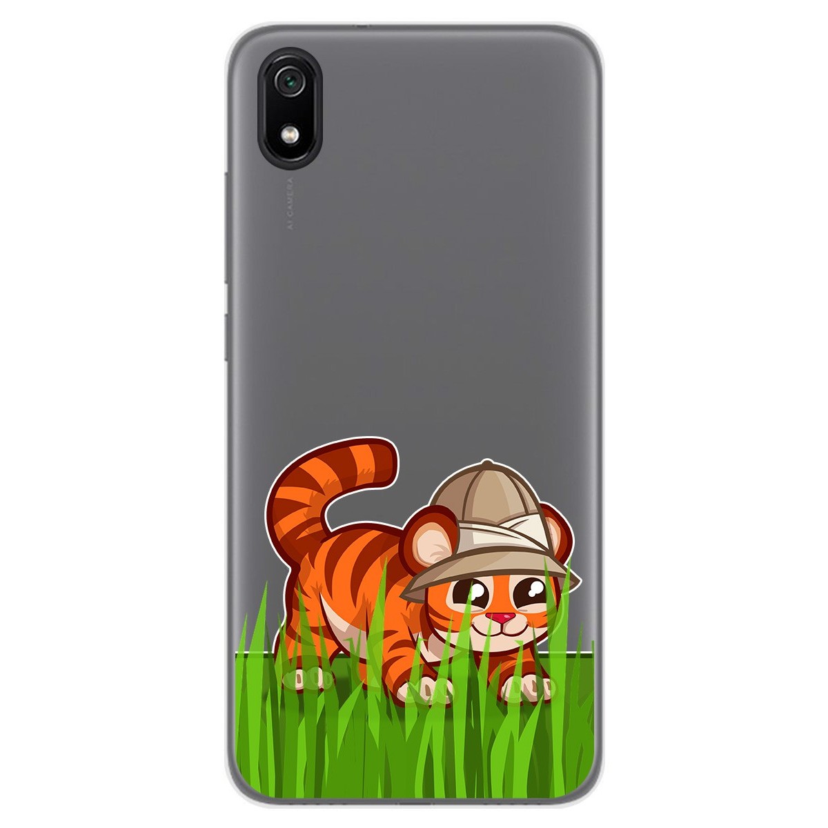 Funda Gel Transparente para Xiaomi Redmi 7A diseño Tigre Dibujos