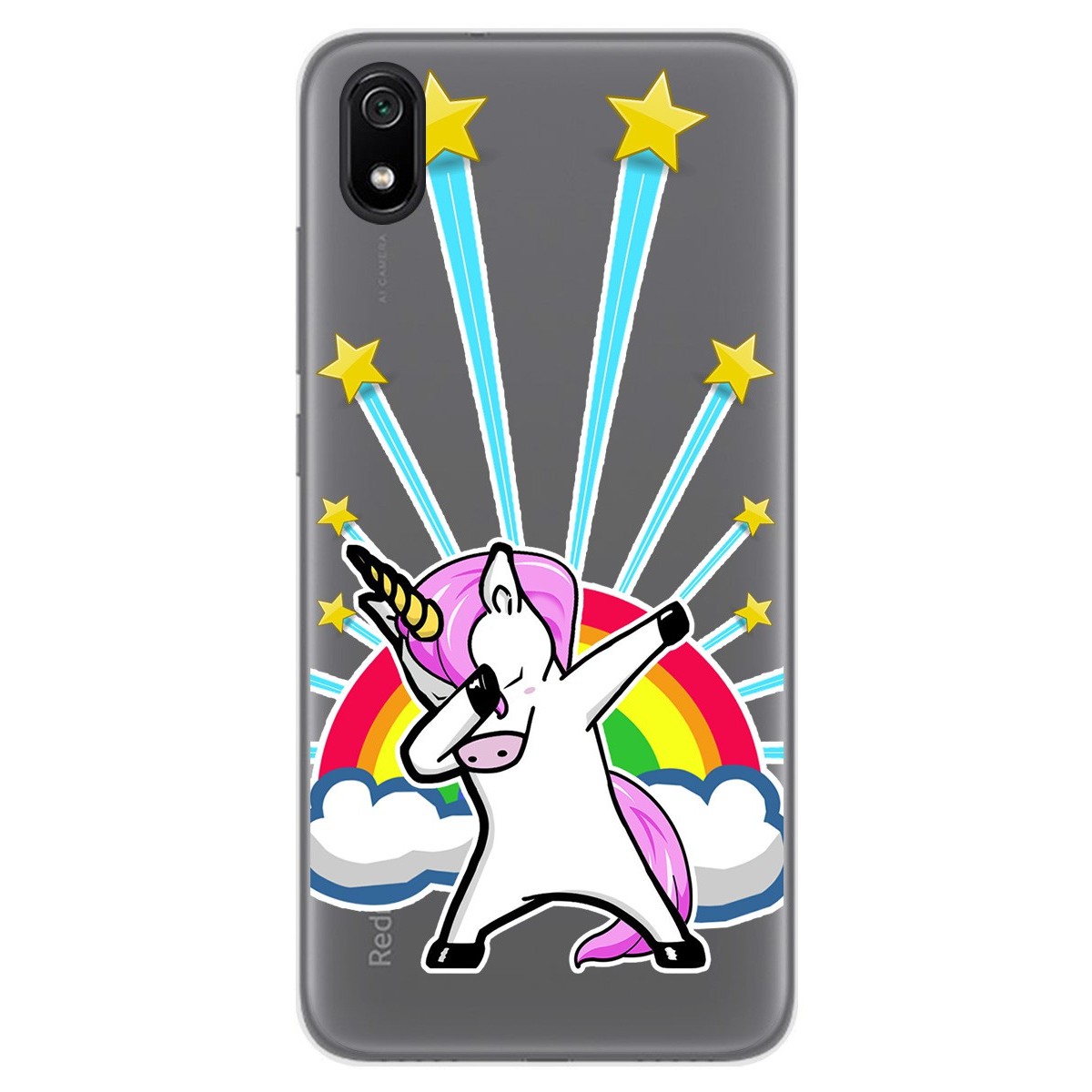 Funda Gel Transparente para Xiaomi Redmi 7A diseño Unicornio Dibujos