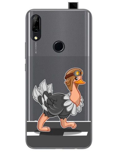Funda Gel Transparente para Huawei P Smart Z diseño Avestruz Dibujos
