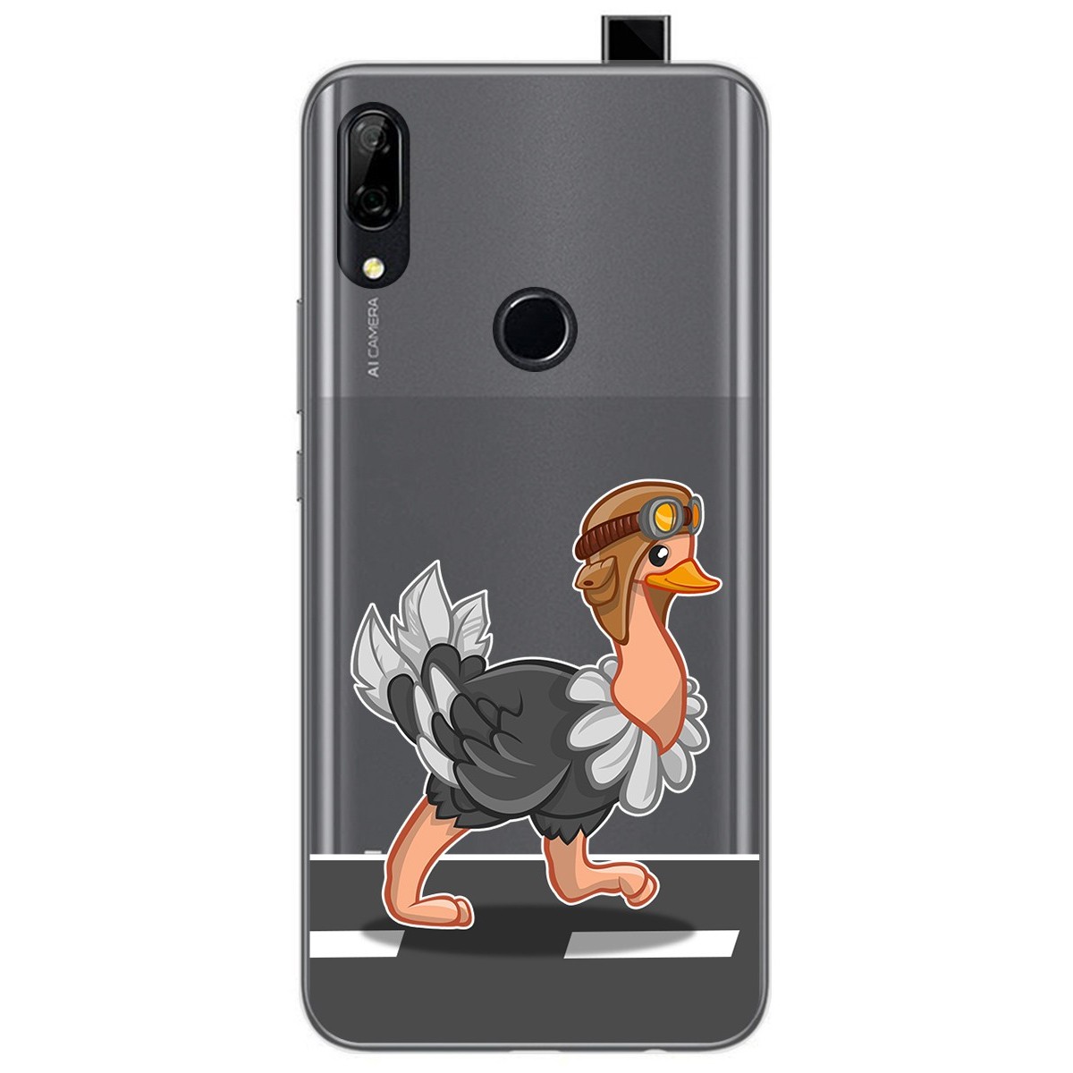 Funda Gel Transparente para Huawei P Smart Z diseño Avestruz Dibujos