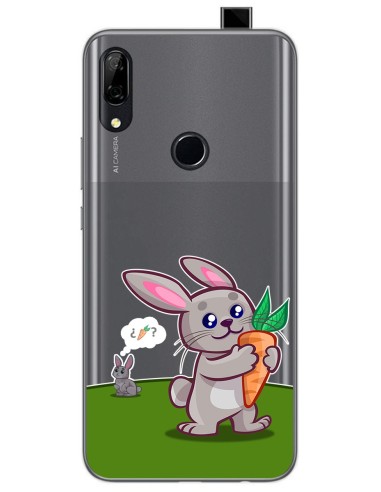 Funda Gel Transparente para Huawei P Smart Z diseño Conejo Dibujos