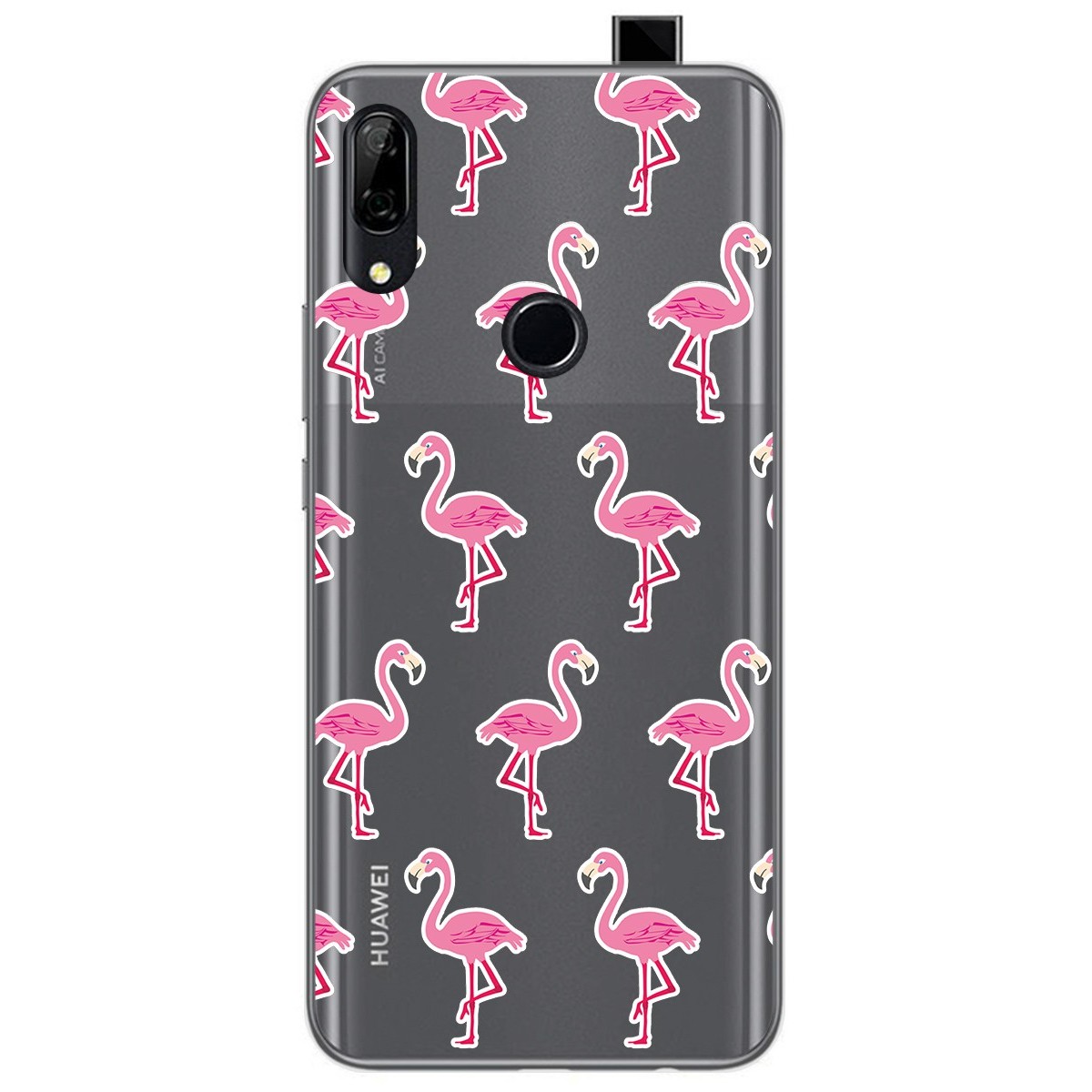 Funda Gel Transparente para Huawei P Smart Z diseño Flamenco Dibujos