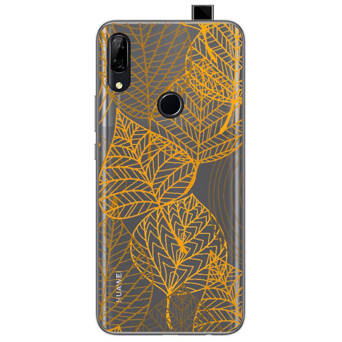 Funda Gel Transparente para Huawei P Smart Z diseño Hojas Dibujos