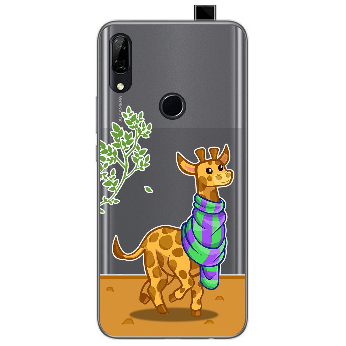 Funda Gel Transparente para Huawei P Smart Z diseño Jirafa Dibujos