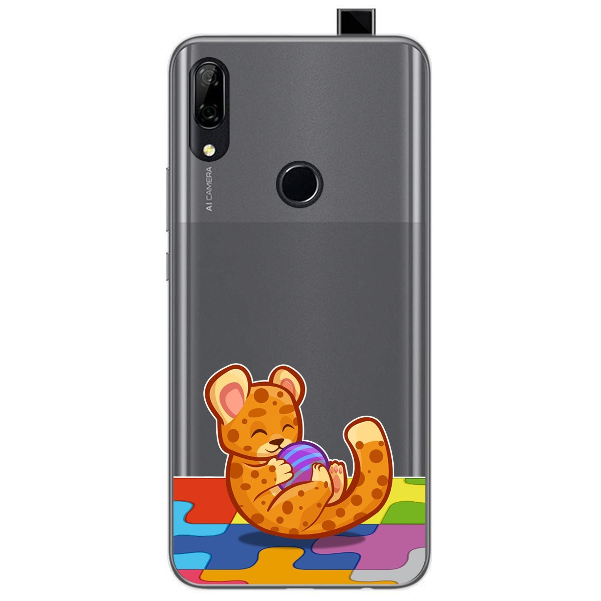 Funda Gel Transparente para Huawei P Smart Z diseño Leopardo Dibujos