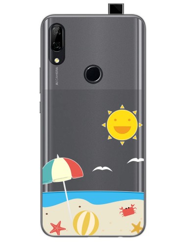 Funda Gel Transparente para Huawei P Smart Z diseño Playa Dibujos