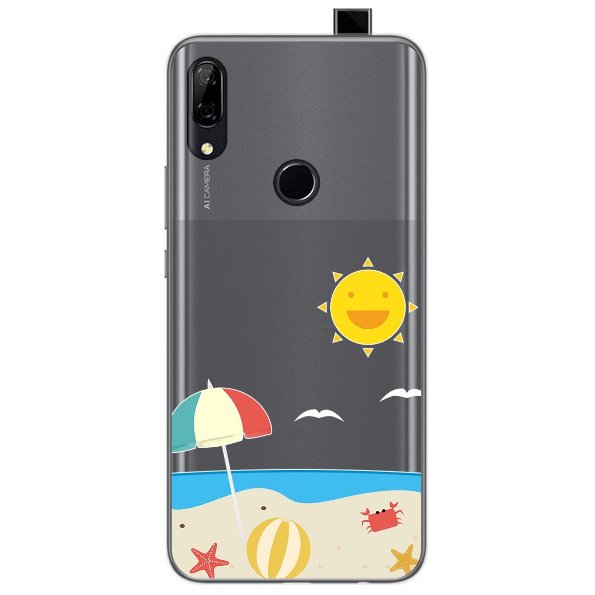 Funda Gel Transparente para Huawei P Smart Z diseño Playa Dibujos
