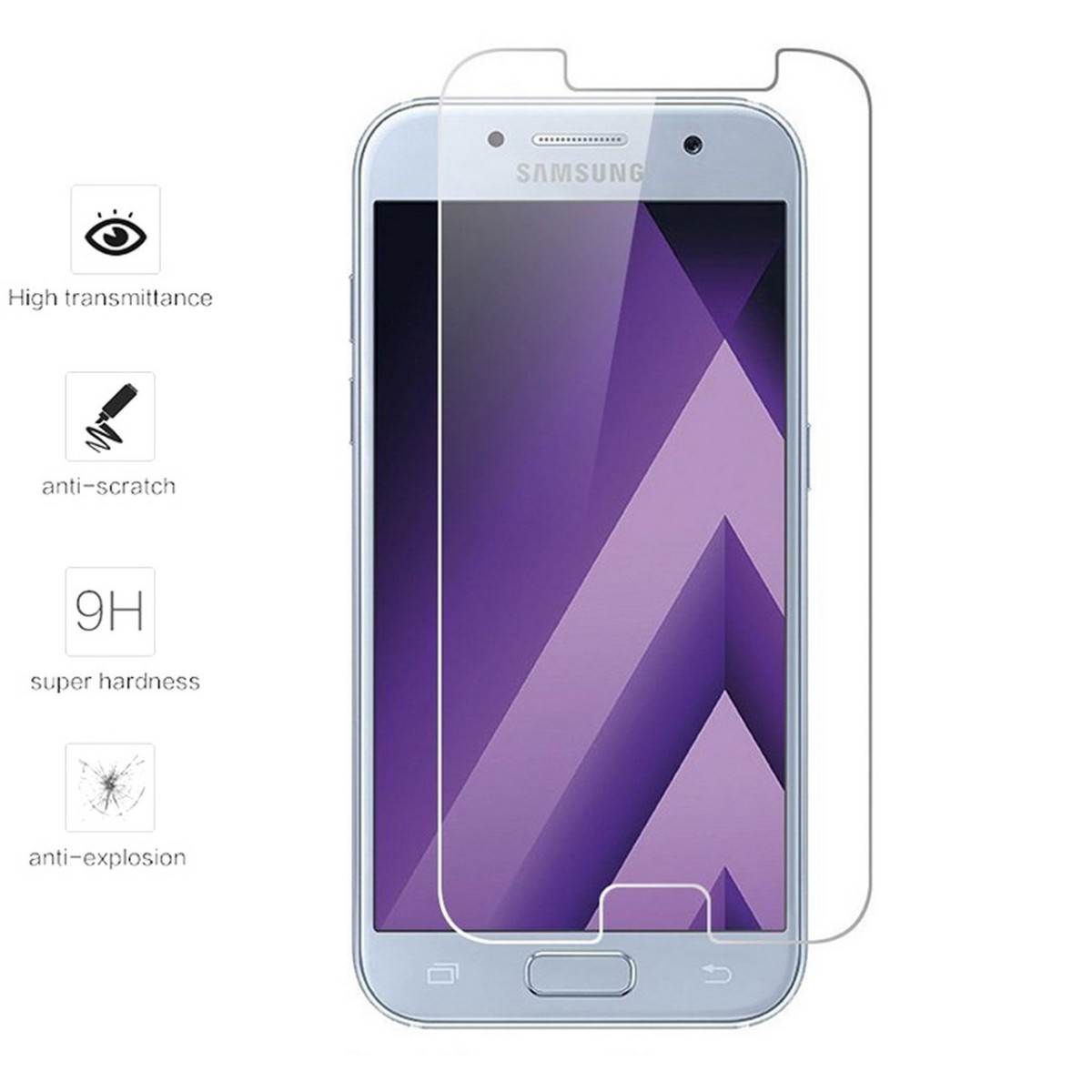 Protector Cristal Templado para Samsung Galaxy A5 (2017) Vidrio