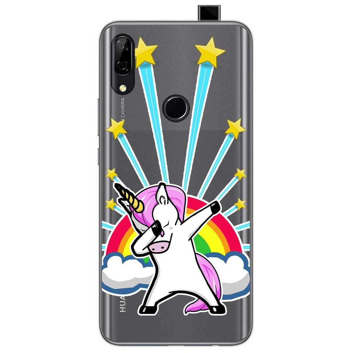 Funda Gel Transparente para Huawei P Smart Z diseño Unicornio Dibujos
