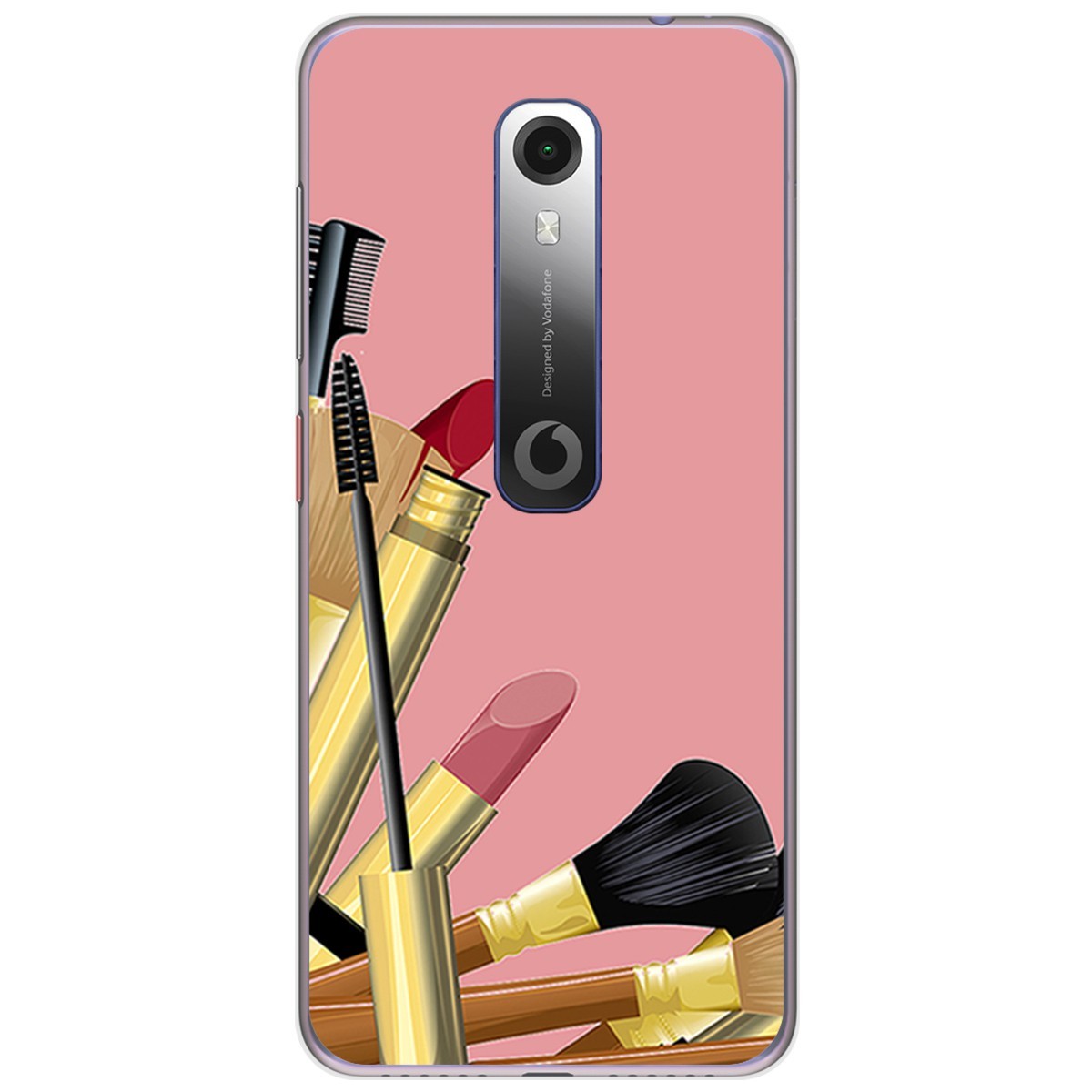 Funda Gel Tpu para Vodafone Smart N10 diseño Brochas Dibujos