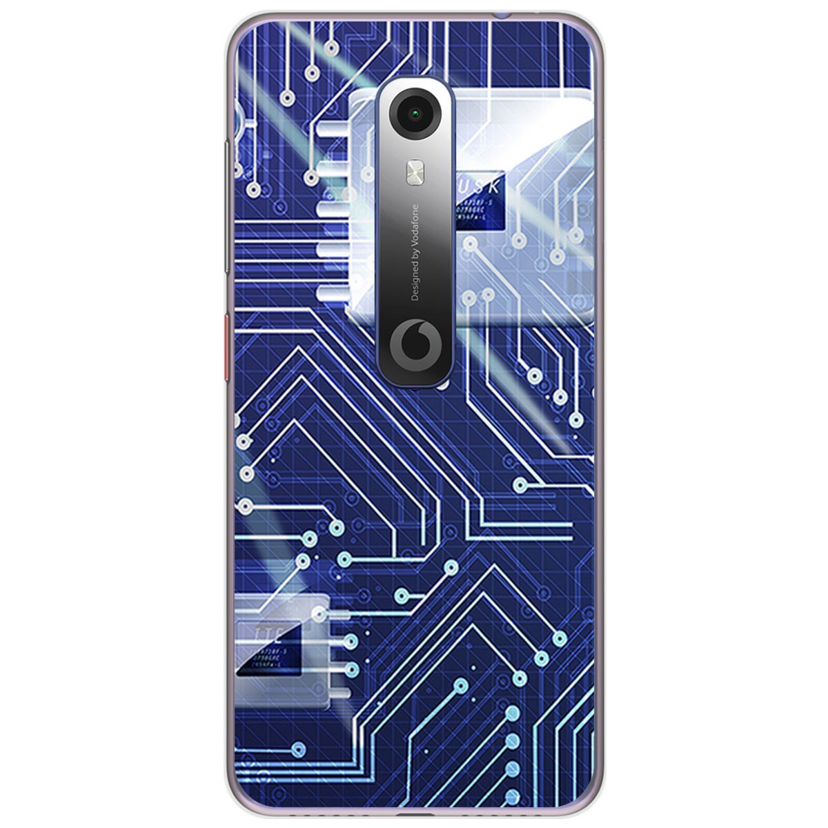 Funda Gel Tpu para Vodafone Smart N10 diseño Circuito Dibujos