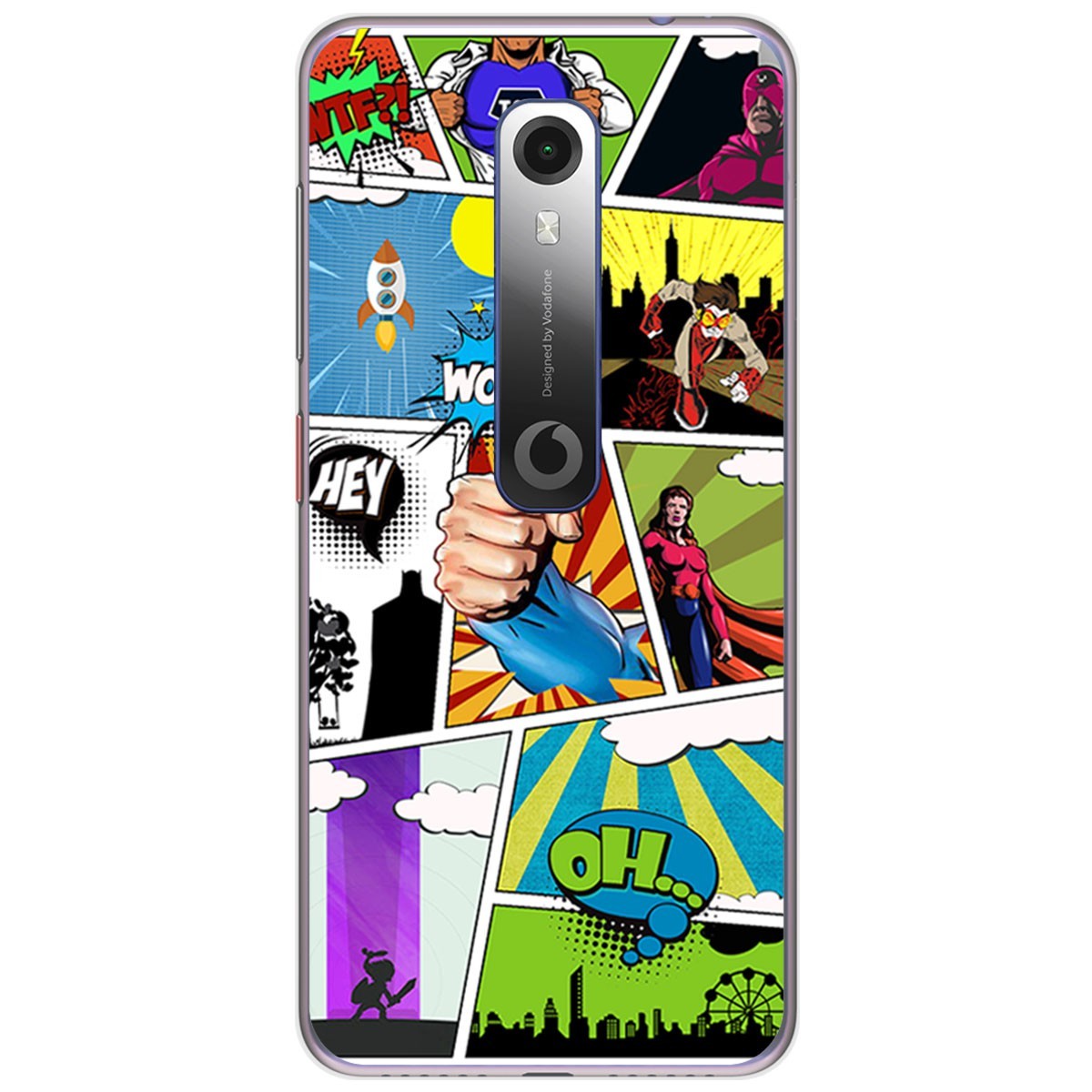 Funda Gel Tpu para Vodafone Smart N10 diseño Comic Dibujos
