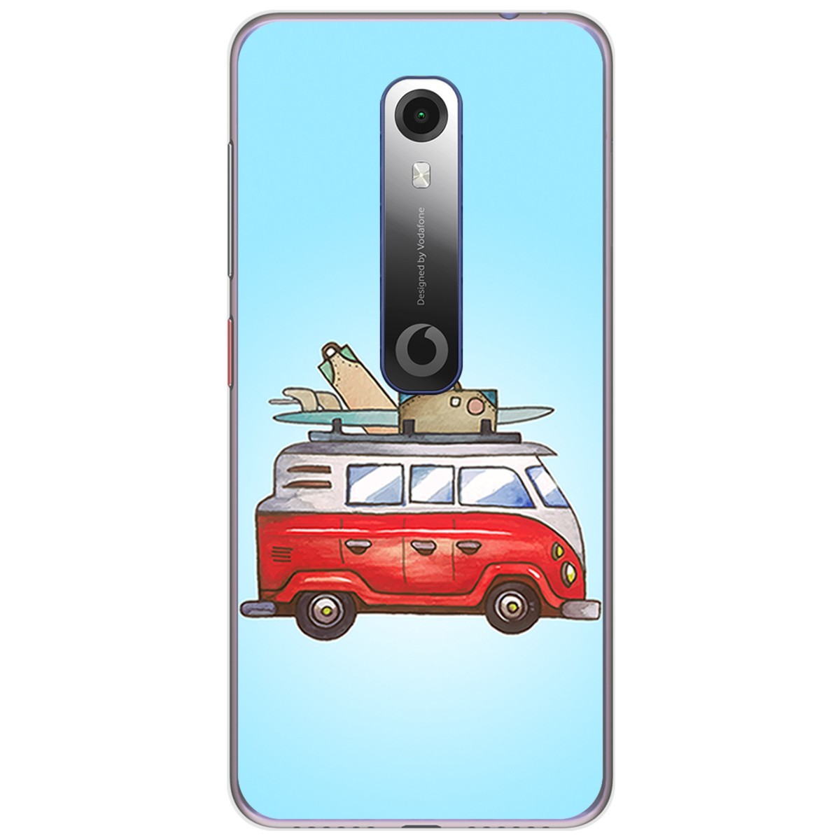 Funda Gel Tpu para Vodafone Smart N10 diseño Furgoneta Dibujos