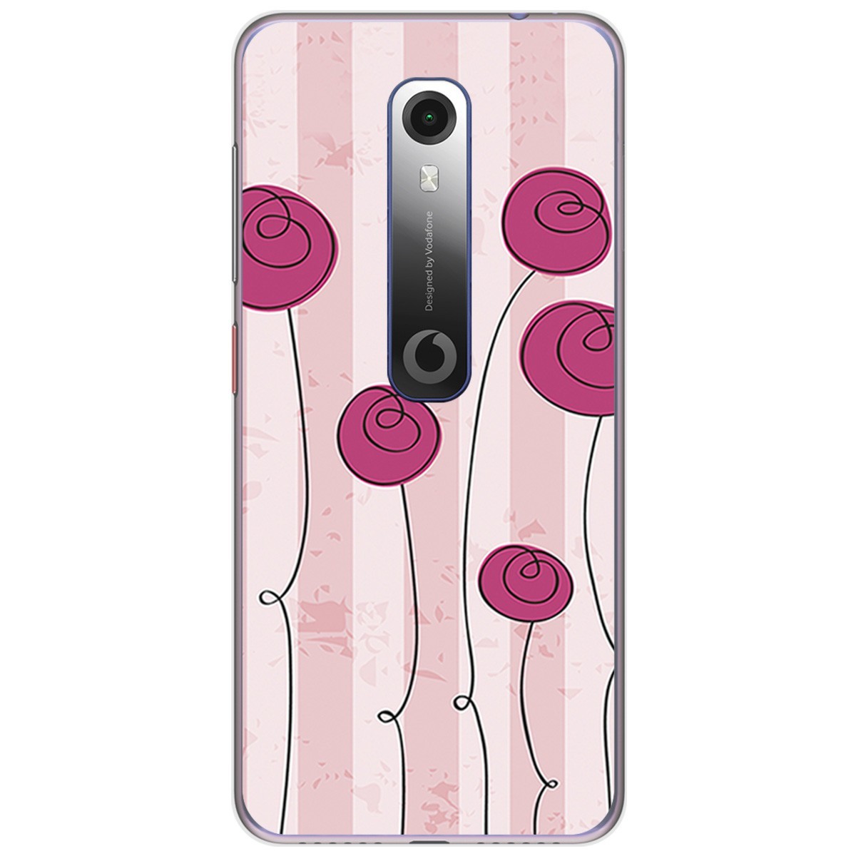 Funda Gel Tpu para Vodafone Smart N10 diseño Flores Vintage Dibujos