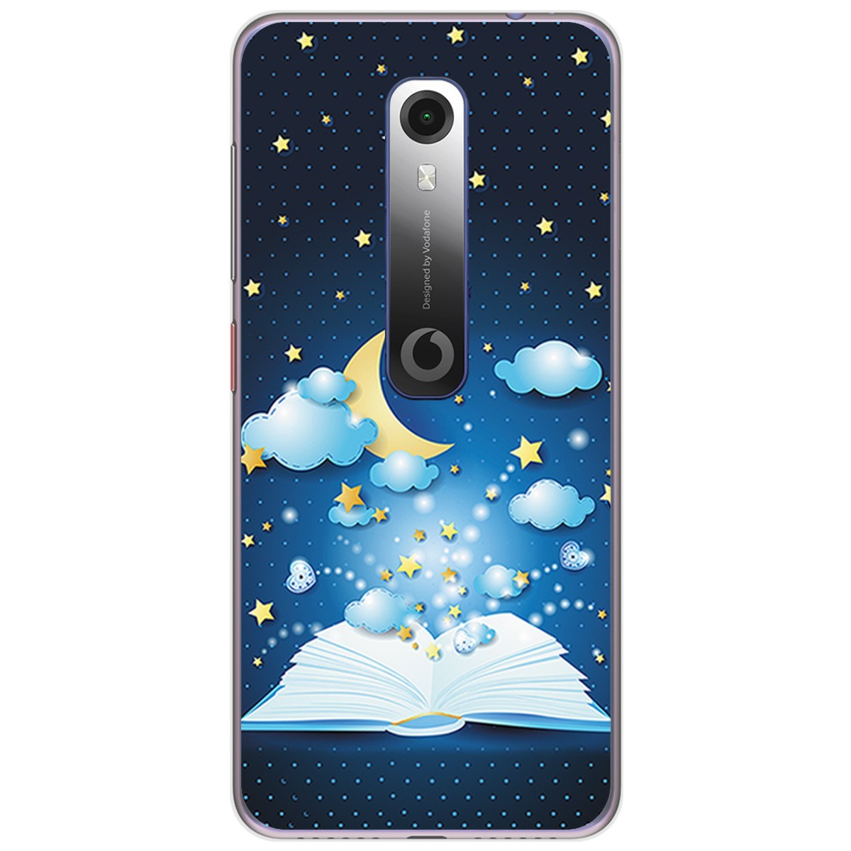 Funda Gel Tpu para Vodafone Smart N10 diseño Libro Cuentos Dibujos