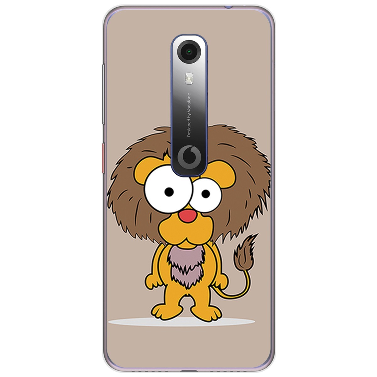 Funda Gel Tpu para Vodafone Smart N10 diseño Leon Dibujos