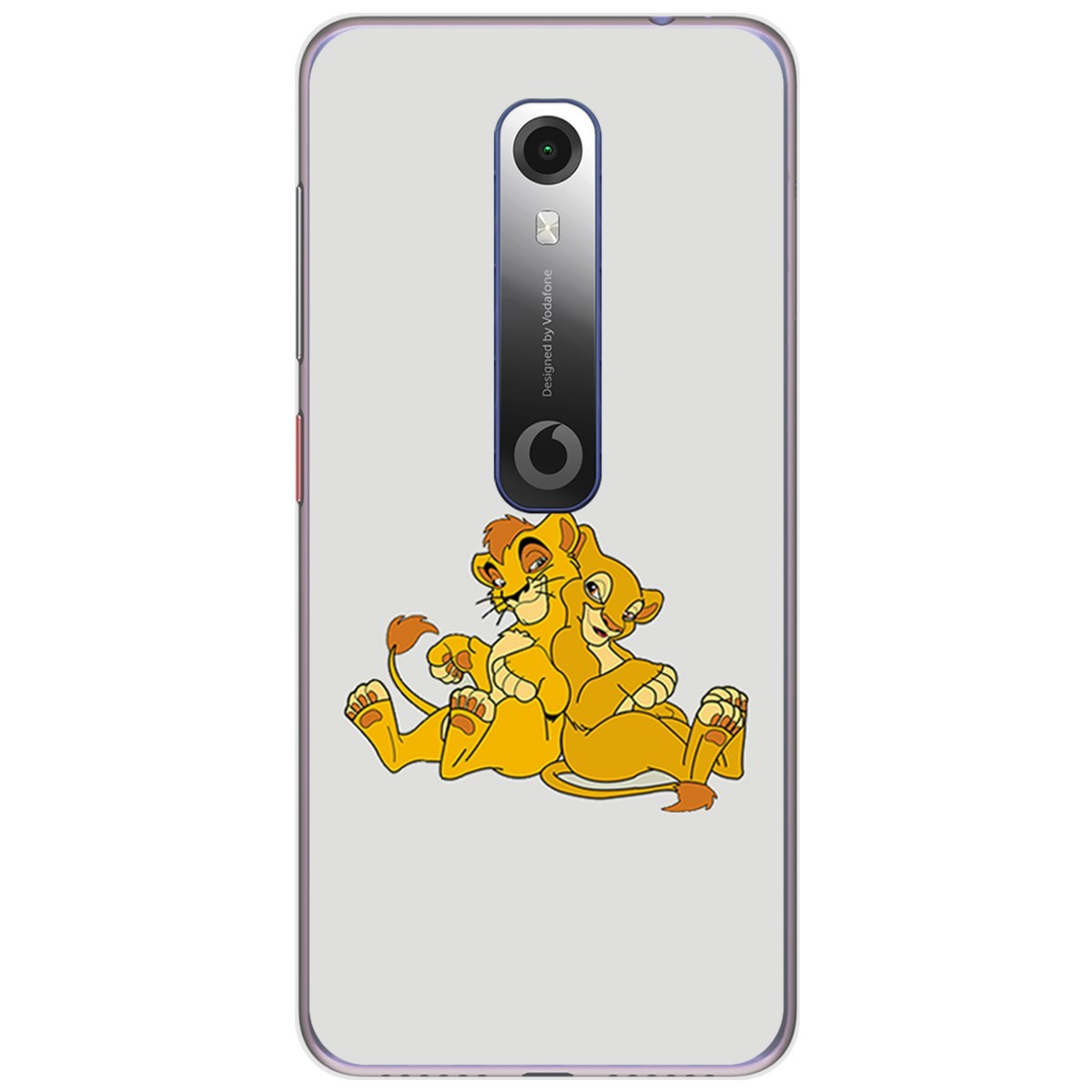 Funda Gel Tpu para Vodafone Smart N10 diseño Leones Dibujos