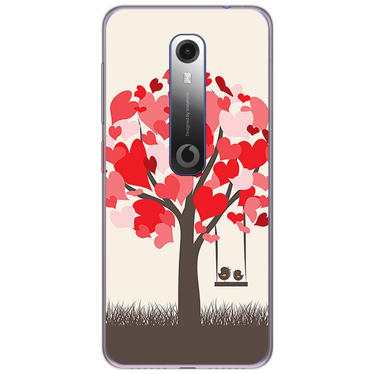 Funda Gel Tpu para Vodafone Smart N10 diseño Pajaritos Dibujos