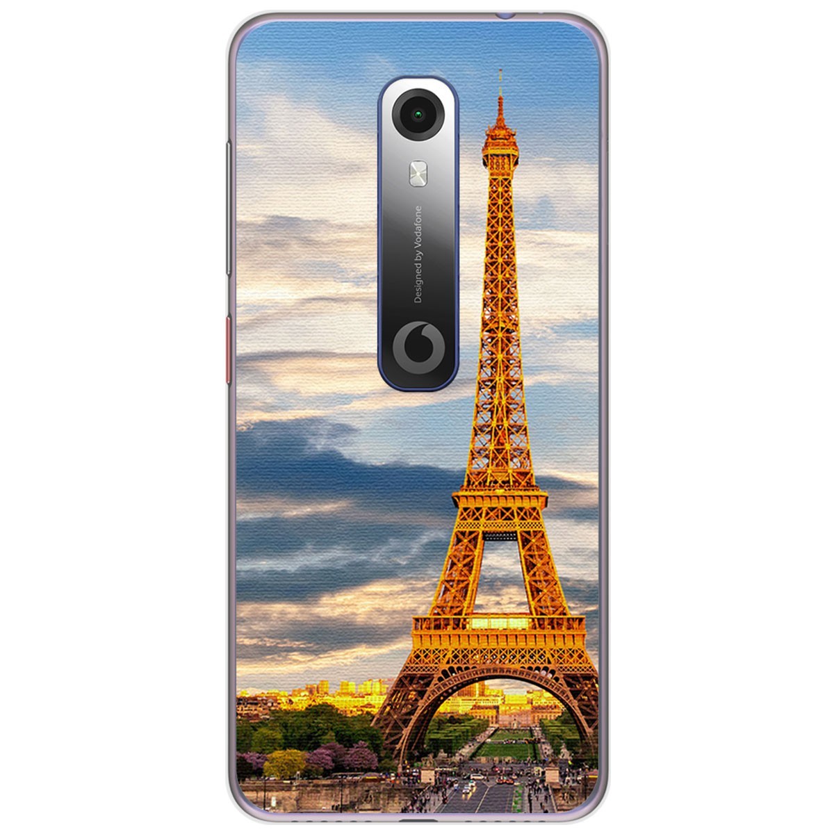 Funda Gel Tpu para Vodafone Smart N10 diseño Paris Dibujos
