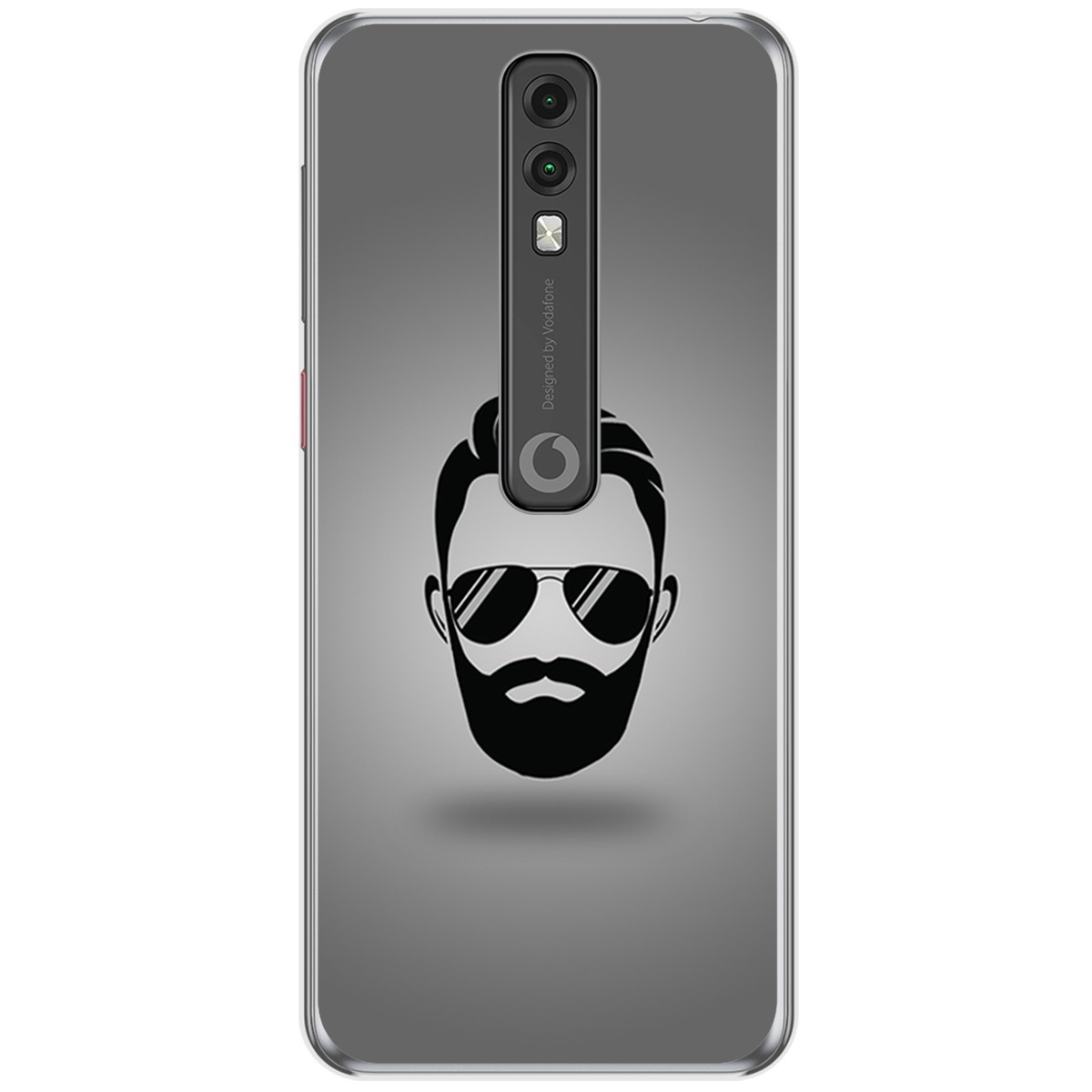 Funda Gel Tpu para Vodafone Smart V10 diseño Barba Dibujos
