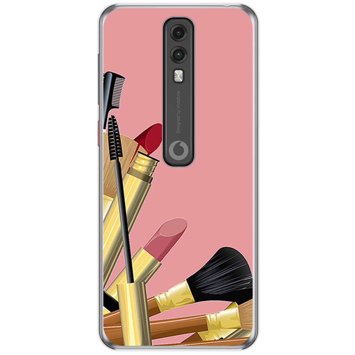 Funda Gel Tpu para Vodafone Smart V10 diseño Brochas Dibujos