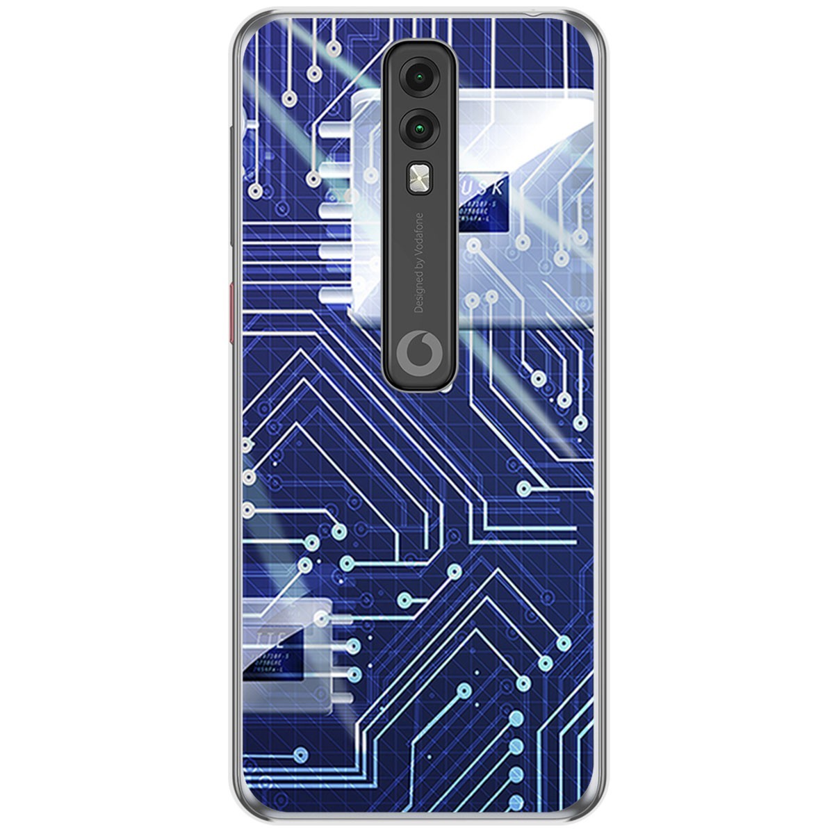 Funda Gel Tpu para Vodafone Smart V10 diseño Circuito Dibujos