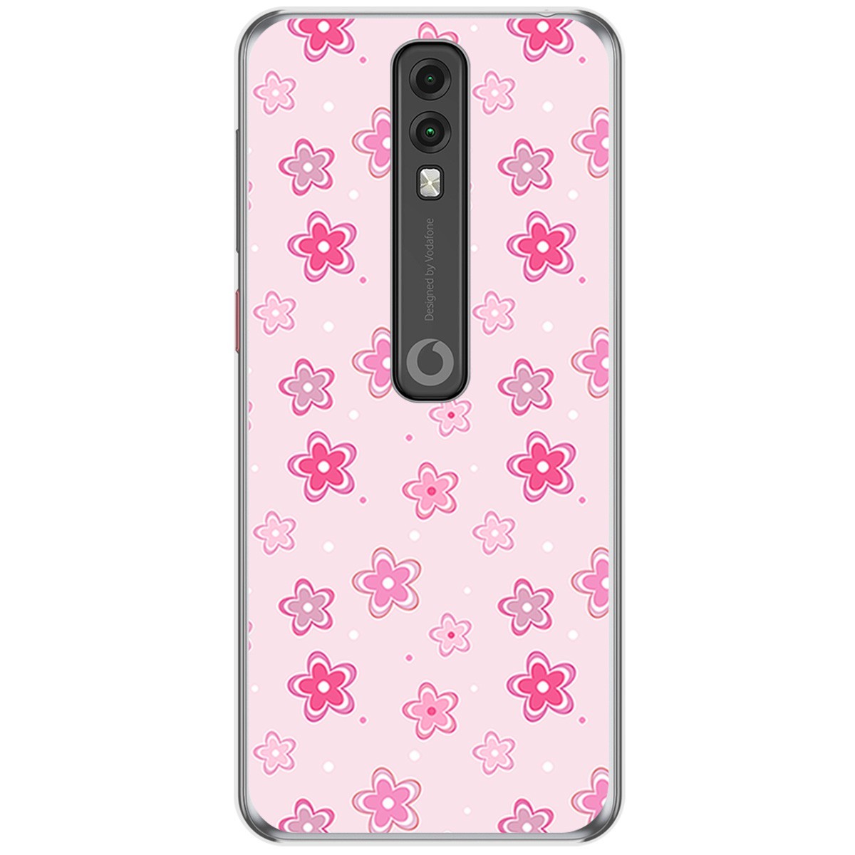Funda Gel Tpu para Vodafone Smart V10 diseño Flores Dibujos