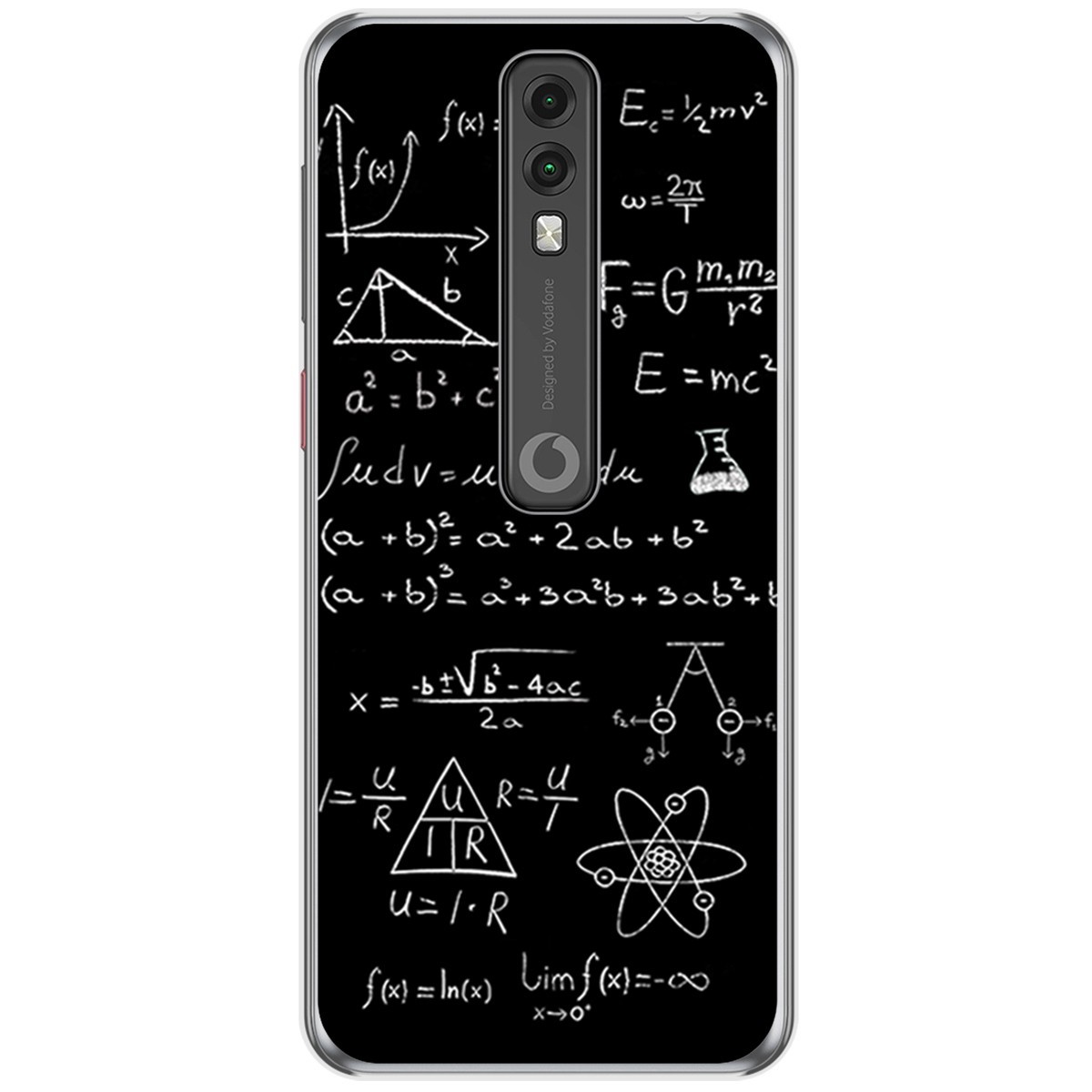 Funda Gel Tpu para Vodafone Smart V10 diseño Formulas Dibujos