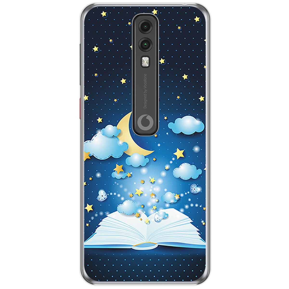 Funda Gel Tpu para Vodafone Smart V10 diseño Libro Cuentos Dibujos