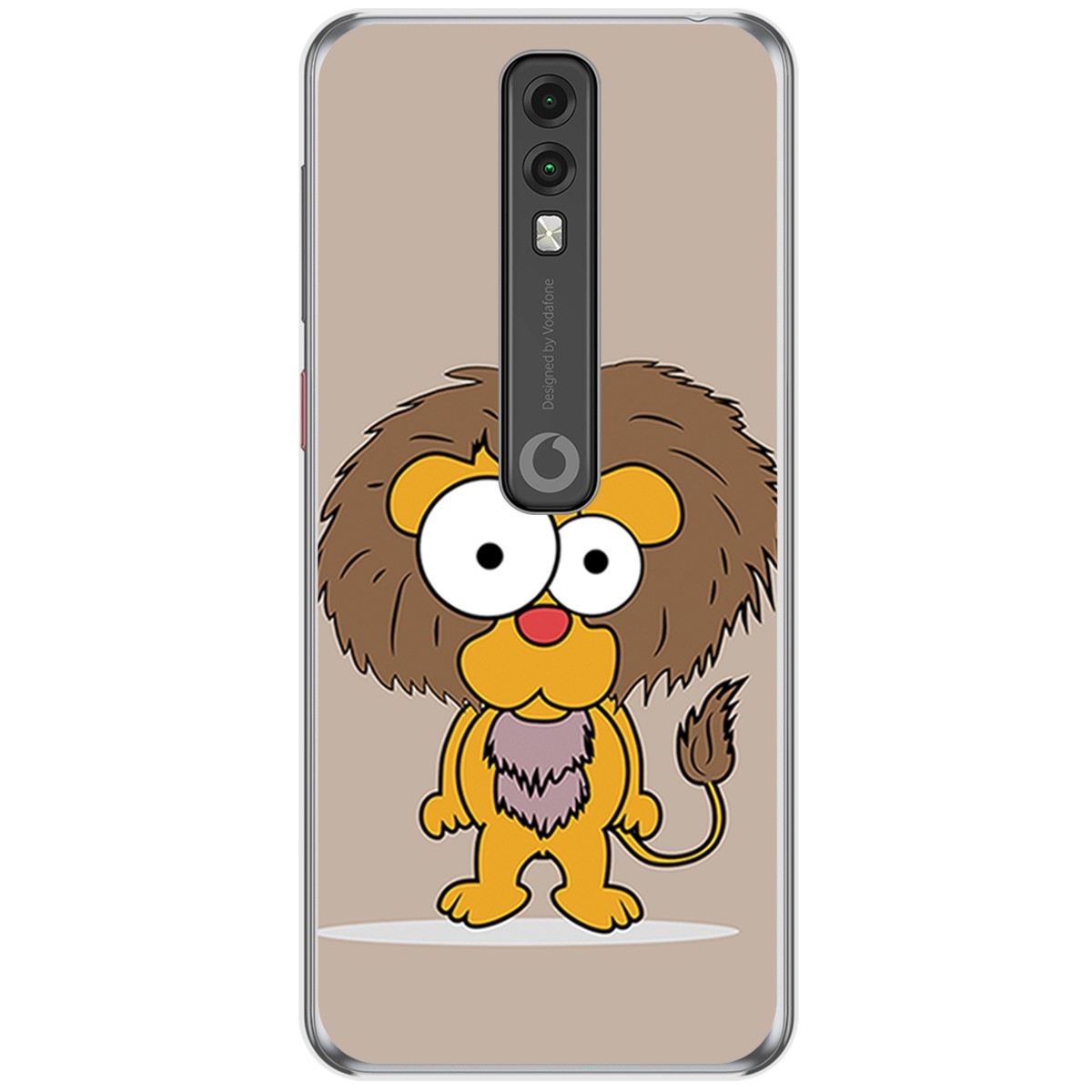 Funda Gel Tpu para Vodafone Smart V10 diseño Leon Dibujos