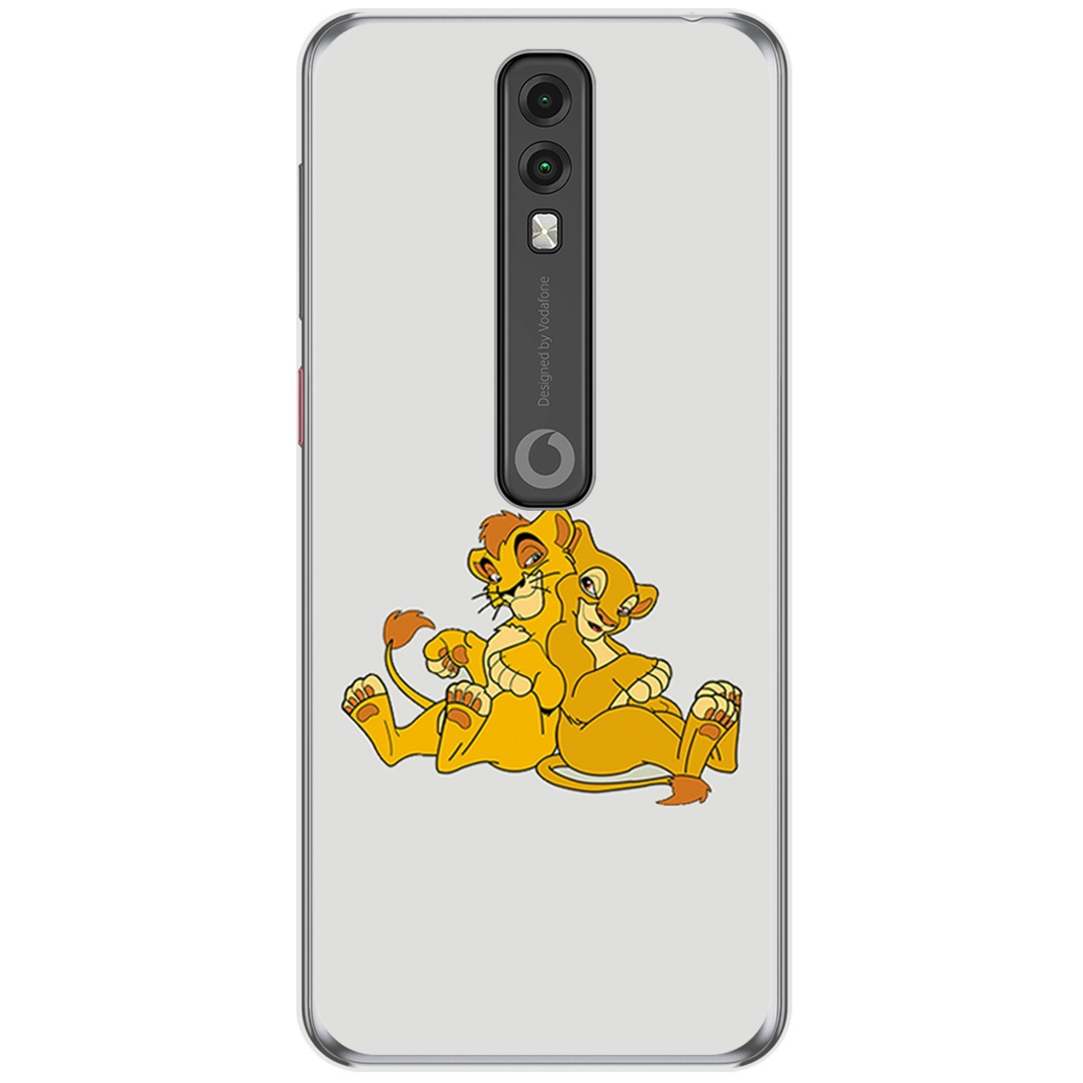 Funda Gel Tpu para Vodafone Smart V10 diseño Leones Dibujos