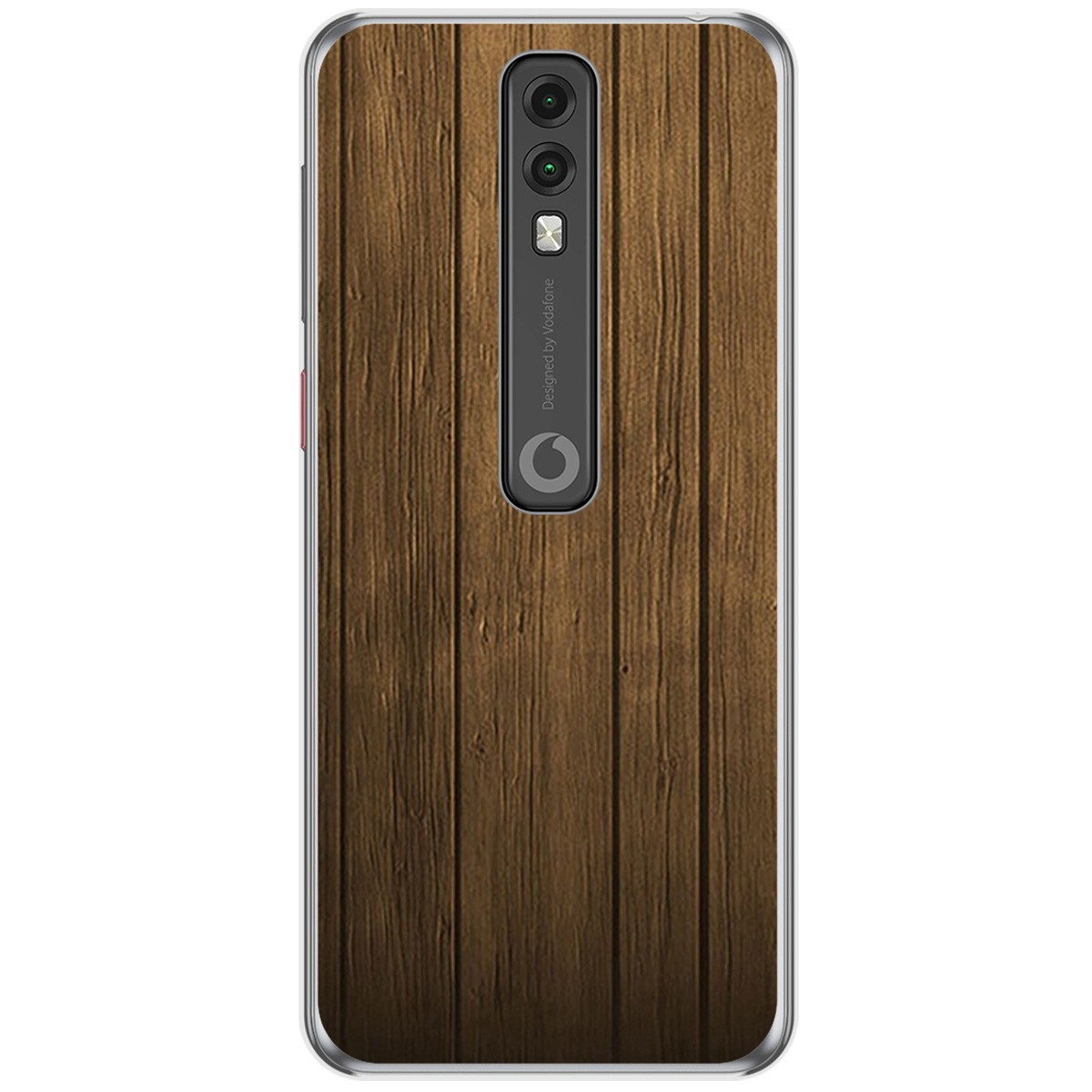 Funda Gel Tpu para Vodafone Smart V10 diseño Madera Dibujos